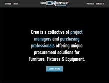 Tablet Screenshot of creohospitality.com